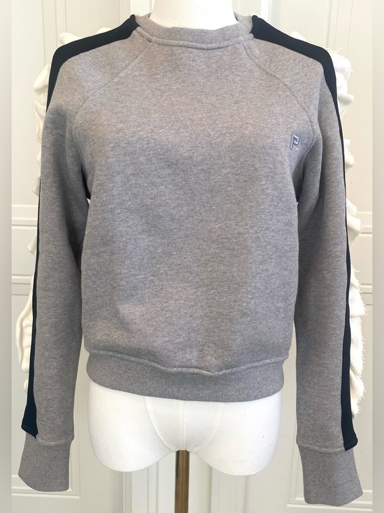 Philosophy di Lorenzo Serafini Tops - Philosophy di Lorenzo Serafini Gray Designer Ruffle Sleeve Sweatshirt NWT XS